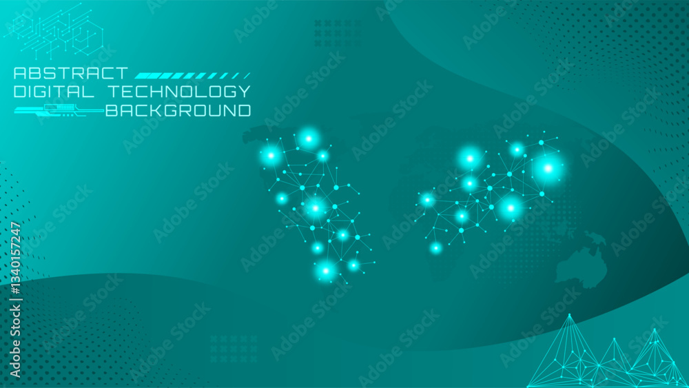 custom made wallpaper toronto digitalAbstract Digital Technology Background with Connected Network