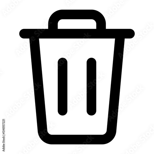 trash bin icon for illustration