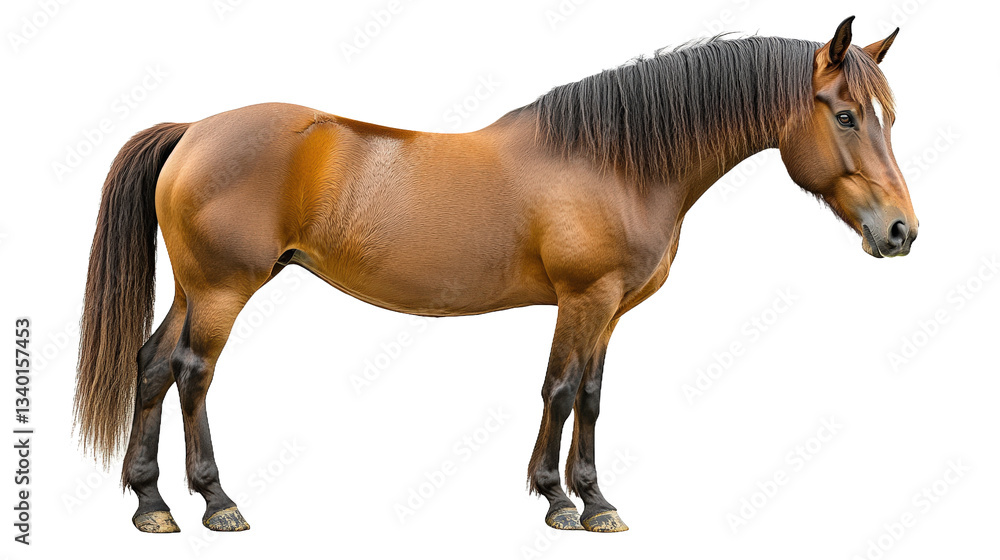 Fototapeta premium A horse with brown fur