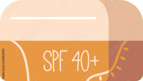 Sun protection cream spf 40 vector illustration
