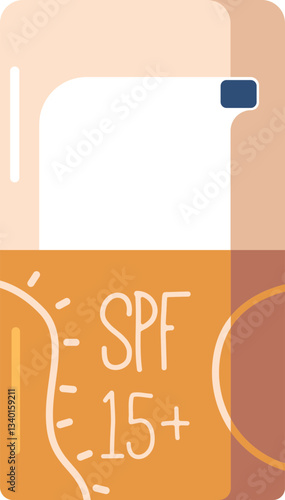 Sun protection spray spf 15 vector illustration