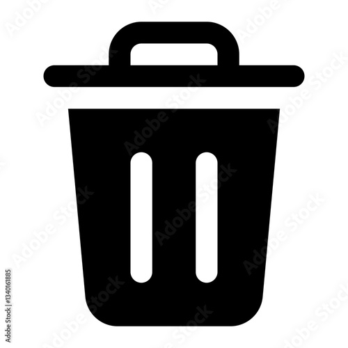 trash bin icon for illustration