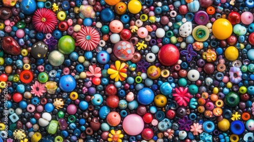 Colorful Beads Mosaic Art