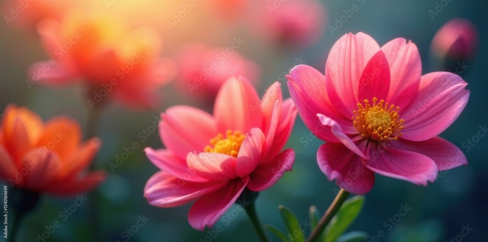 Vibrant flowers spinning on a screen, petals unfolding, floral arrangement, colorful Vibrant flowers spinning on a screen, petals unfolding, floral arrangement, colorful