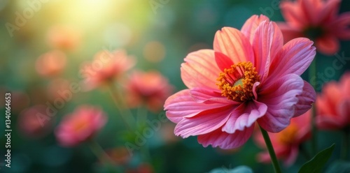 Wallpaper Mural Vibrant flowers spinning on a screen, petals unfolding, blooms, digital flowers Torontodigital.ca