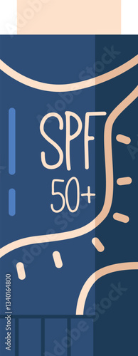 Sunscreen with spf50 protection vector illustration