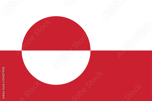 National flag of Greenland vector image