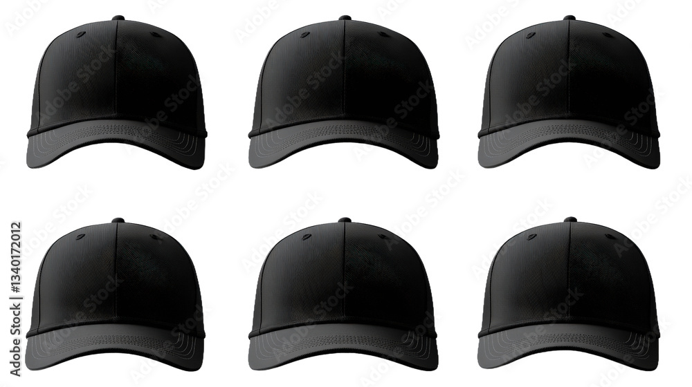 A collection of black hats with a black background A collection of black hats with a black background