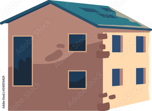 Farm building architecture vector illustration