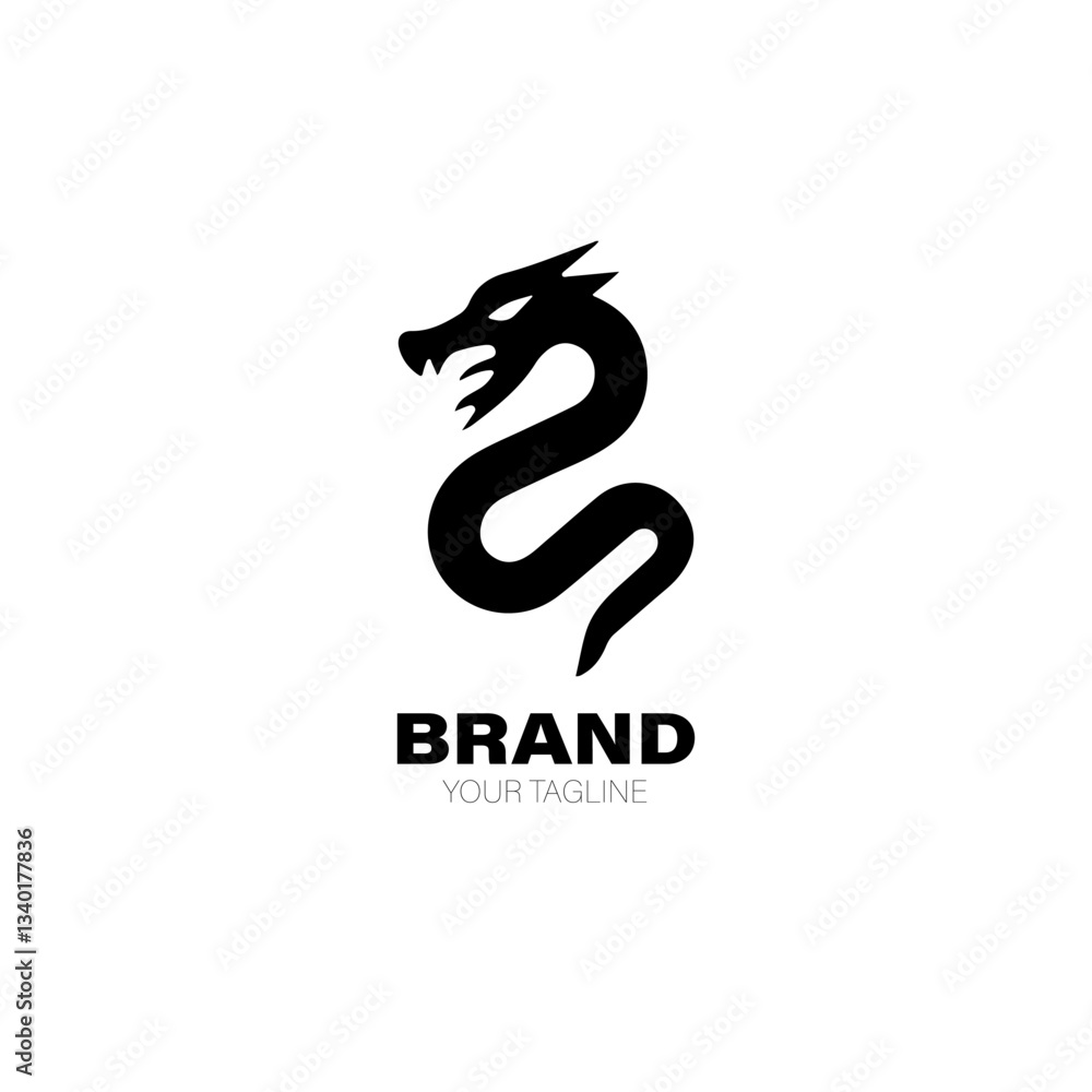 Fototapeta premium Basilisk Logo. Basilisk Logo Design. Basilisk Logo Brand. Basilisk Logo Vector Design Isolated on White Background