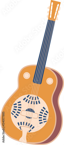 Classic cowboy guitar musical instrument