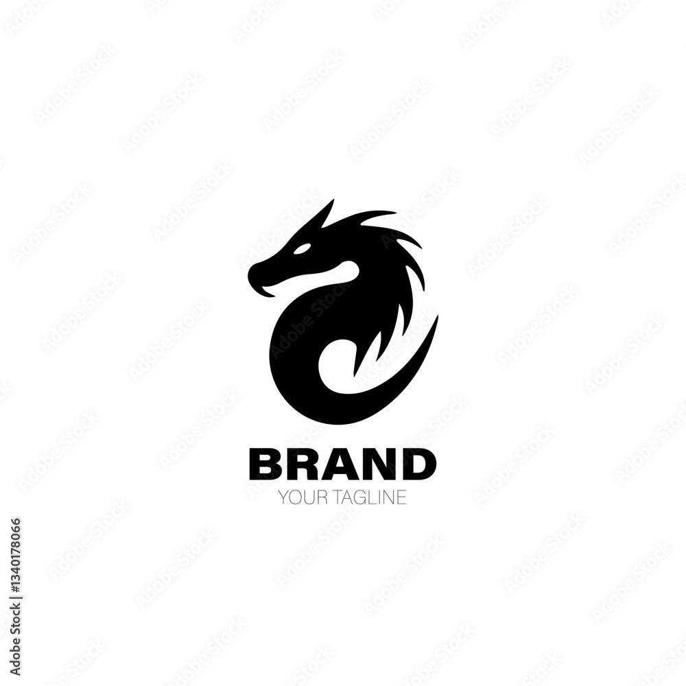 Naklejka premium Basilisk Logo. Basilisk Logo Design. Basilisk Logo Brand. Basilisk Logo Vector Design Isolated on White Background