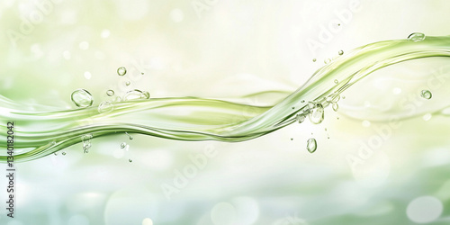 透明な黄緑色の水　Generated image