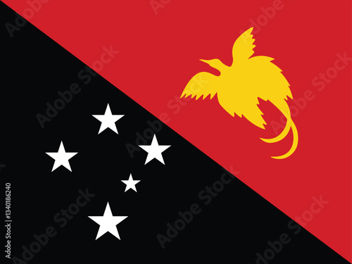 National flag of Papua New Guinea Vector image