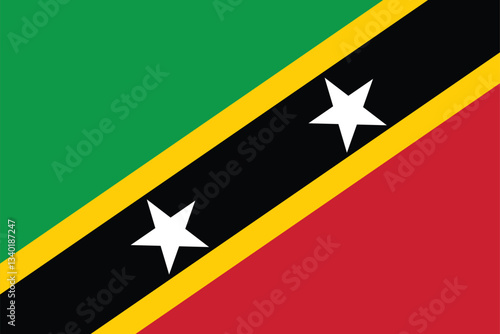 National flag of Saint Kitts and Nevis vector image