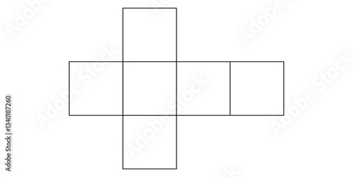 Net of a Cube in Mathematics.