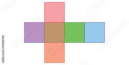 Net of a Cube in Mathematics.