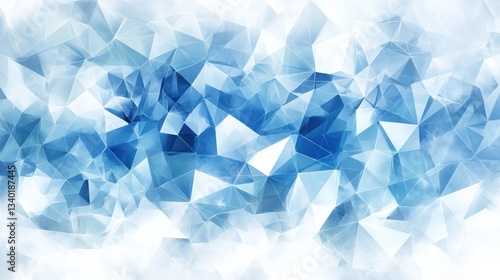 Abstract geometric ice crystals background
