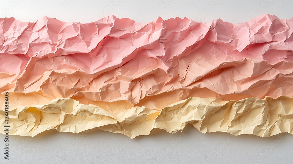 Fototapeta premium Abstract crumpled paper art studio textures background creative environment