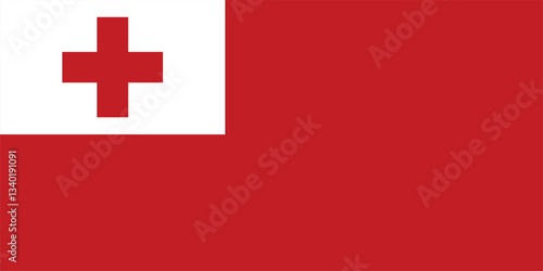 National flag of Tonga vector image