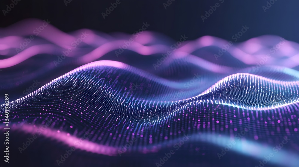 Abstract Purple Blue Data Wave Background Abstract Purple Blue Data Wave Background