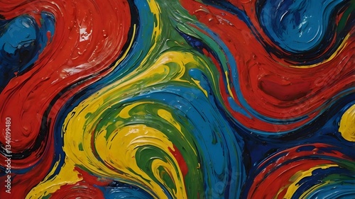 Abstract Oil Paint Swirl Background