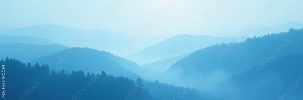  Gentle blue misty abstract atmosphere with subtle gradient , misty, watercolor