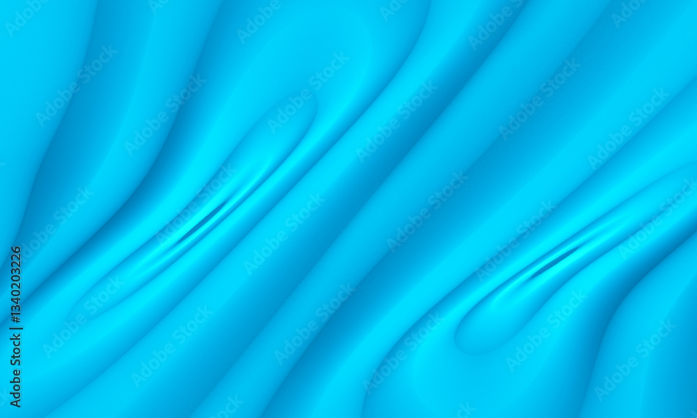 Obraz premium Abstract blue concentric circles background. 3D background with blue waves circles design for Graphic business illustration hitech technology digital web template background backdrop desktop wallpaper