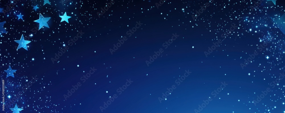 Obraz premium Celestial Night: A Starry Blue Canvas