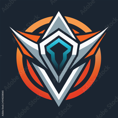 abstract logo for light and dark background.