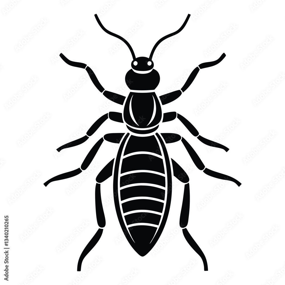 vector illustration of a black beetle vector illustration of a black beetle