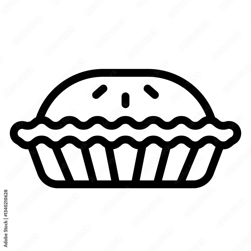 apple pie line icon apple pie line icon