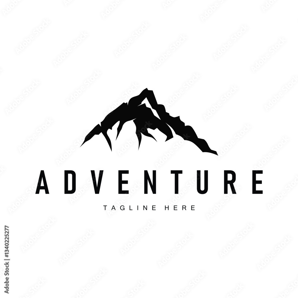minimalist adventure design with simple mountain logo concept silhouette nature illustration template minimalist adventure design with simple mountain logo concept silhouette nature illustration template