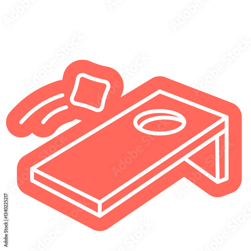 Bean Bag throw game symbol