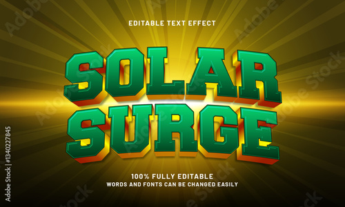 solar surge editable text effect with a galaxy and cosmic text style