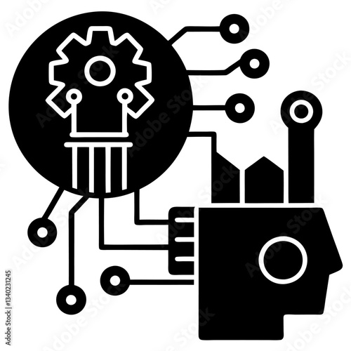 Modern Artificial Intelligence Symbols for Digital and Tech Projects
