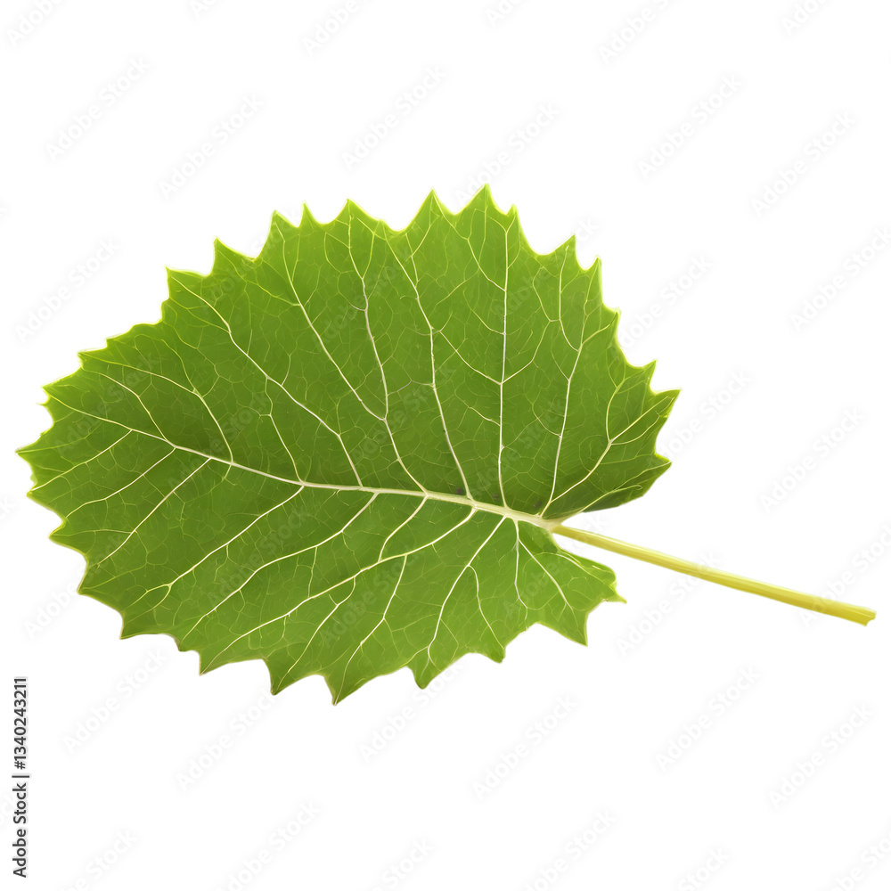 Naklejka premium Fresh green grape leaf isolated PNG element on a transparent background.