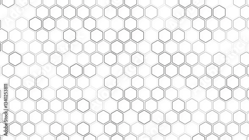 Honeycomb pattern with hexagon mesh. Texture bee comb grid. Flat vector illustration isolated on white background.