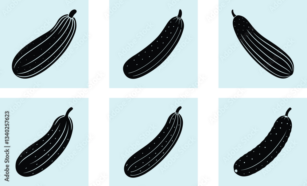 Cucumber silhouette vector Cucumber silhouette vector