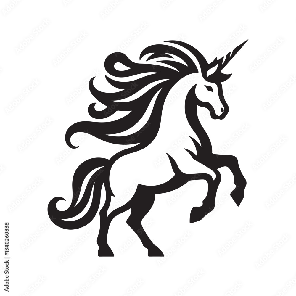 unicorn vector silhouette line art illustration unicorn vector silhouette line art illustration