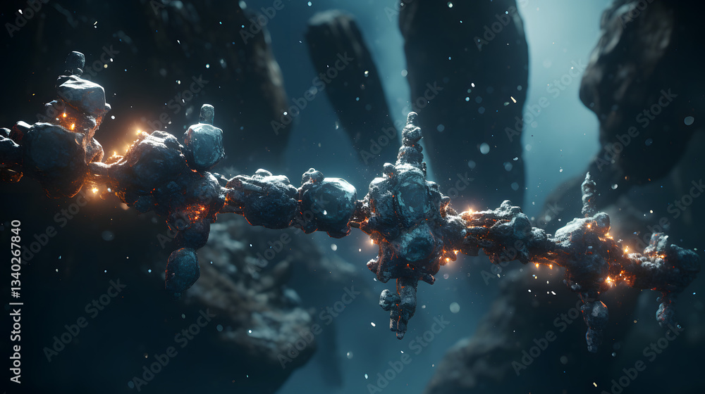 A space station gliding gracefully in the dark expanses of space captured in a detailed visual of orbital dynamics and node line cleanliness. A space station gliding gracefully in the dark expanses of space captured in a detailed visual of orbital dynamics and node line cleanliness.