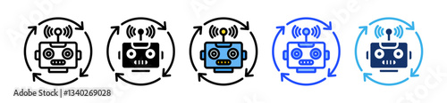 Robotics Icon Set With Multiple Style Collection