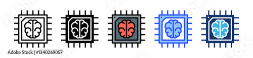 Intelligent System Icon Set With Multiple Style Collection