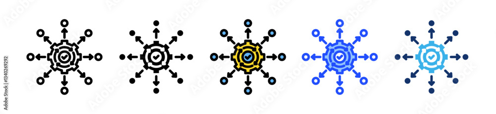 Distribution Icon Set With Multiple Style Collection Distribution Icon Set With Multiple Style Collection