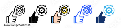 Advantage Icon Set With Multiple Style Collection