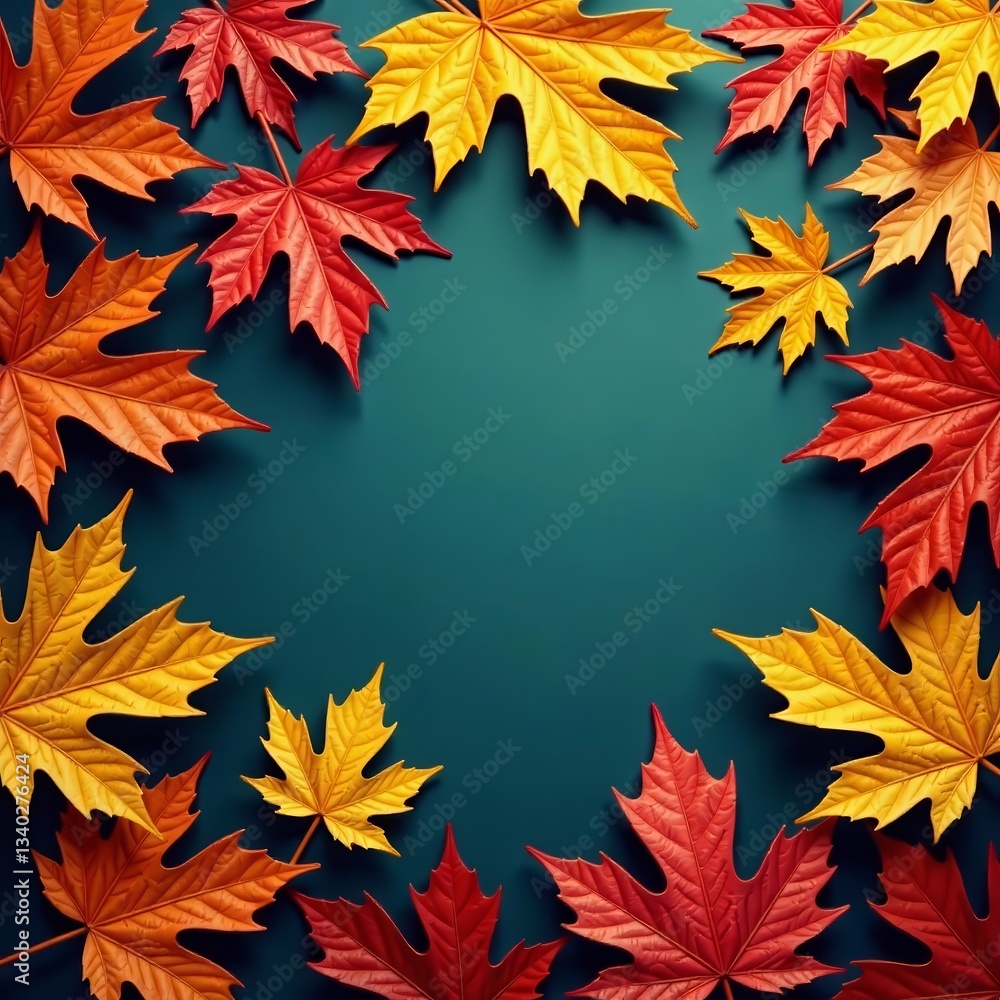 Fallen leaves making a vibrant and artistic pattern, nature, autumn, colorful Fallen leaves making a vibrant and artistic pattern, nature, autumn, colorful