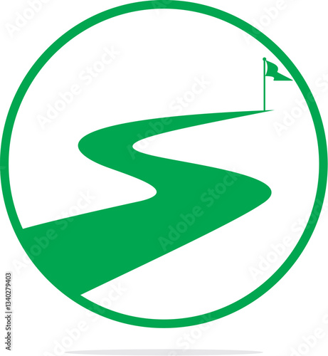 Way to success vector logo design. Creative road journey logo design sign.