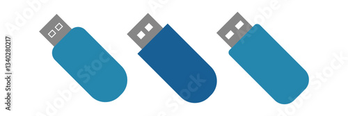 usb icon Vector illustration in black