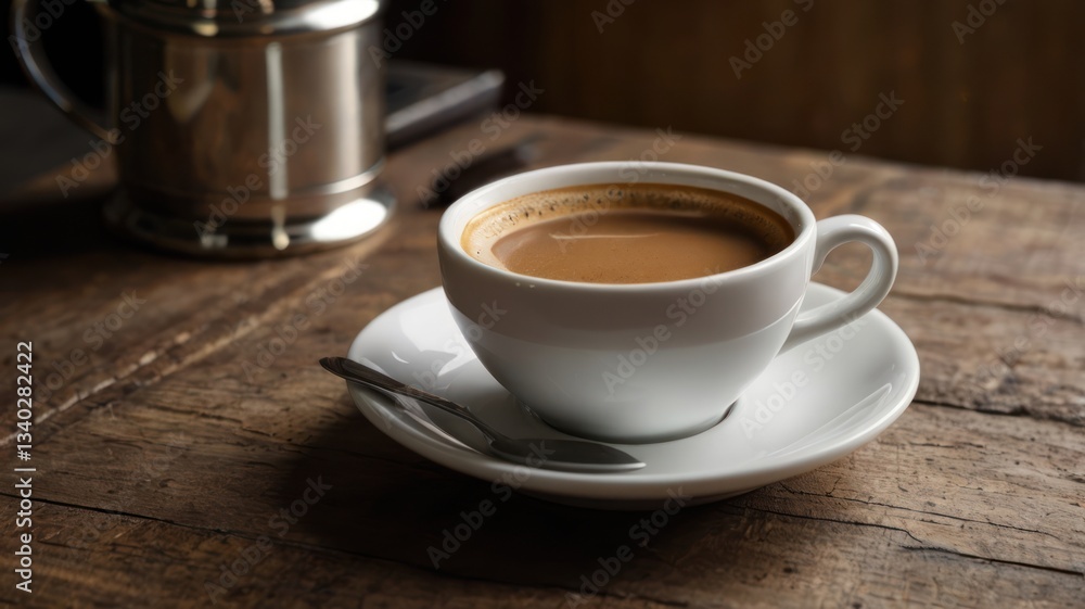 Coffee cup on wooden table, cafe scene, still life, drink Coffee cup on wooden table, cafe scene, still life, drink