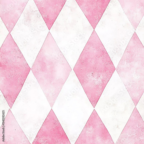 A pink and white diamond pattern
